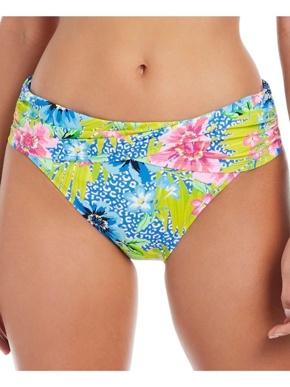 NWT Bleu Rod Beattie Bikini Bottom Swim Lets Get Away Print Blue Multi 14
